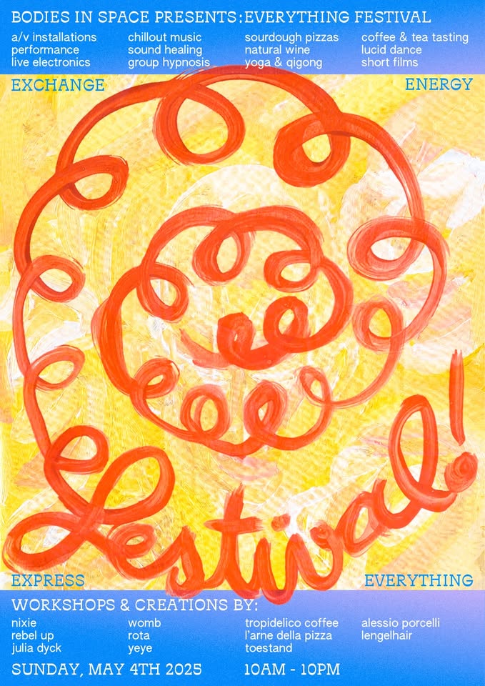 Promo van everything festival @ bodies in space, in opdracht van Bodies In Space en Rebel Up