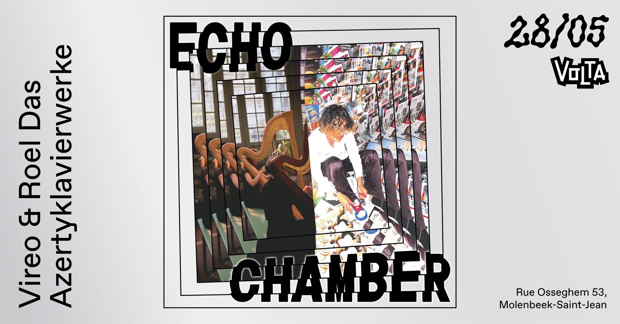 Promo van Echochamber • Vireo + Roel Das / azerty klavierwerke, in opdracht van Volta
