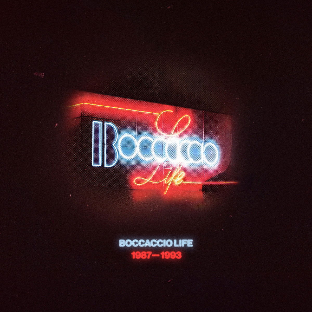 Artwork van Boccaccio Life 1987-1993, in opdracht van Music Man Records