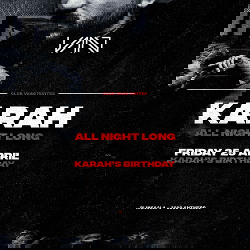 Promo van KARAH, in opdracht van Club Vaag