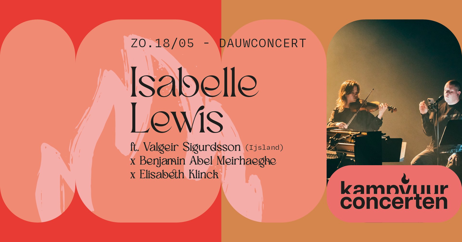 Promo van Dauwconcert van Isabelle Lewis | Kampvuurconcerten, in opdracht van Kampvuurconcerten