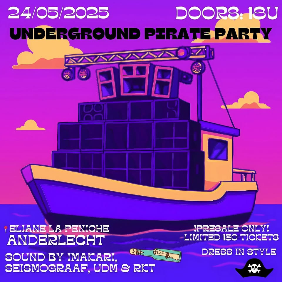 Promo van Underground Pirate Party, in opdracht van Seismograaf Soundsystem, Imakari projects en Toon De Onschatbare