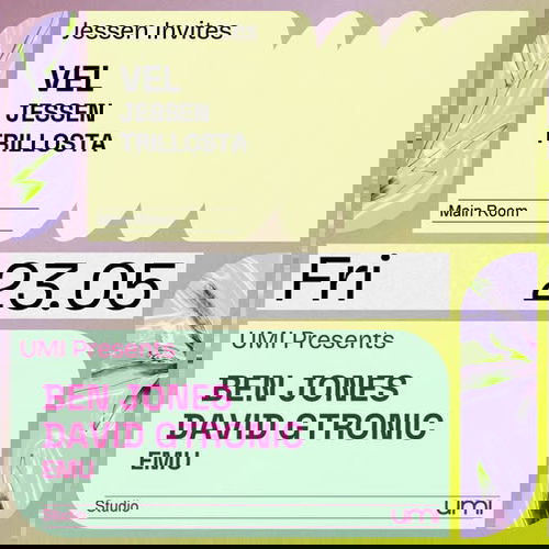 Promo van UMI Presents Ben Jones, David Gtronic + Jessen invites Vel, Trillosta, in opdracht van UMI