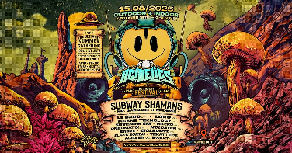 Promo van ACIDELICS FESTIVAL, in opdracht van Acidelics en Aku Soundsystem