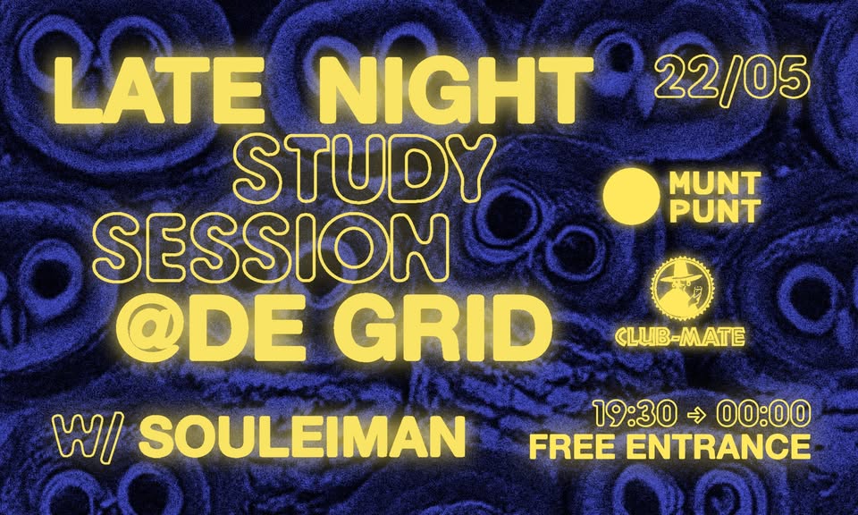 Promo van Late Night Study Session, in opdracht van Muntpunt en Club-Mate Belgium