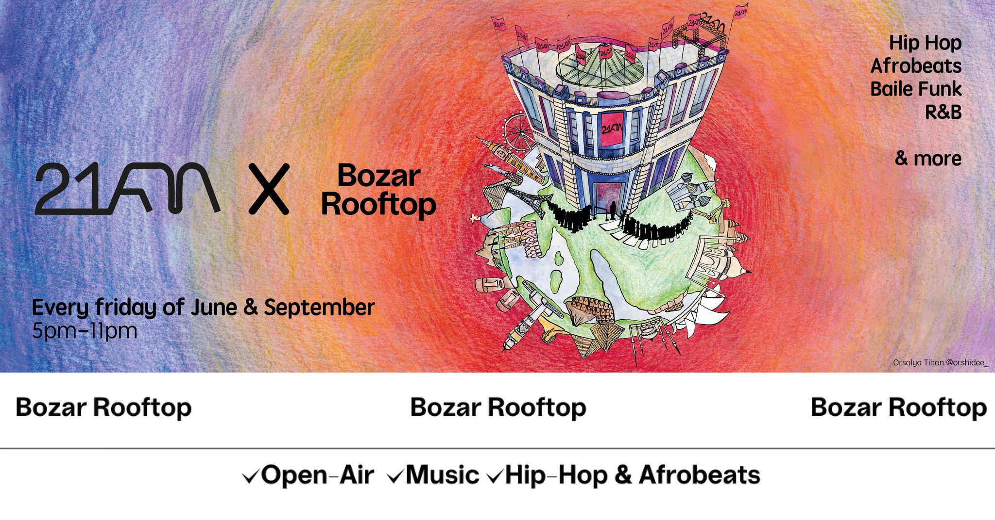 Promo van 21AM x Bozar Rooftop, in opdracht van Bozar