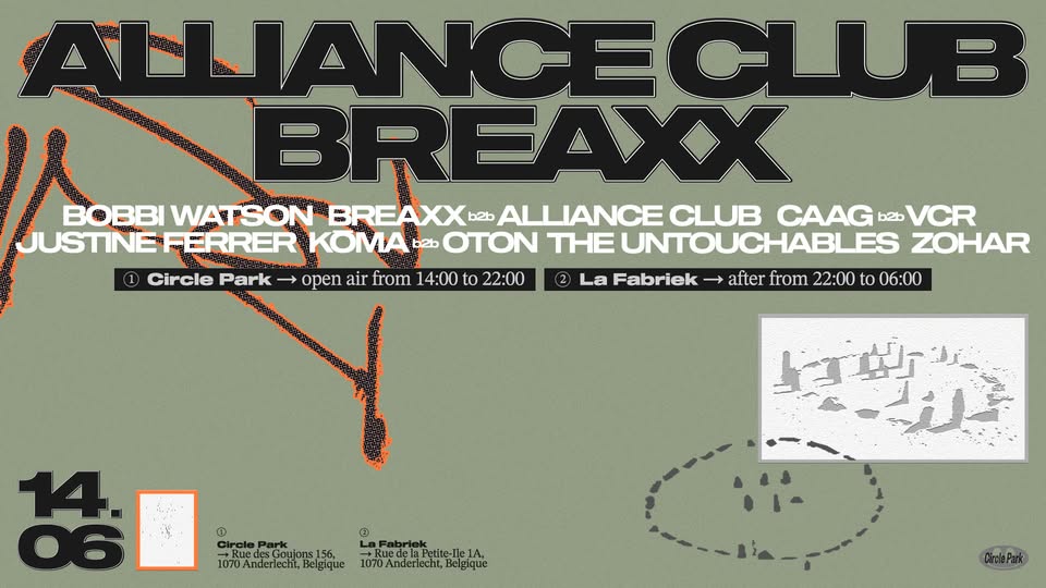 Promo van ALLIANCE CLUB x BREAXX — Circle Park • open air &amp; afterparty, in opdracht van BREAXX en Circle Park