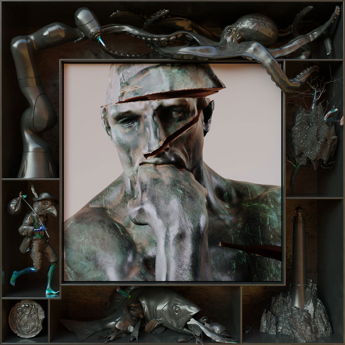 Artwork van Tall Tales, in opdracht van Mark Pritchard &amp; Thom Yorke