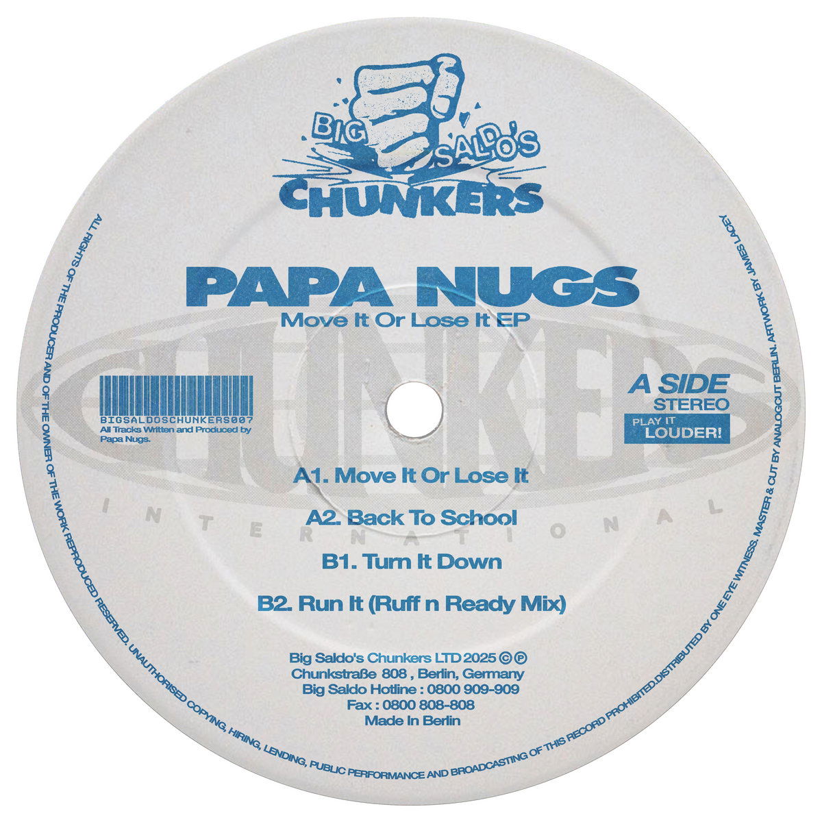 Artwork van Move It Or Lose It EP, in opdracht van Papa Nugs