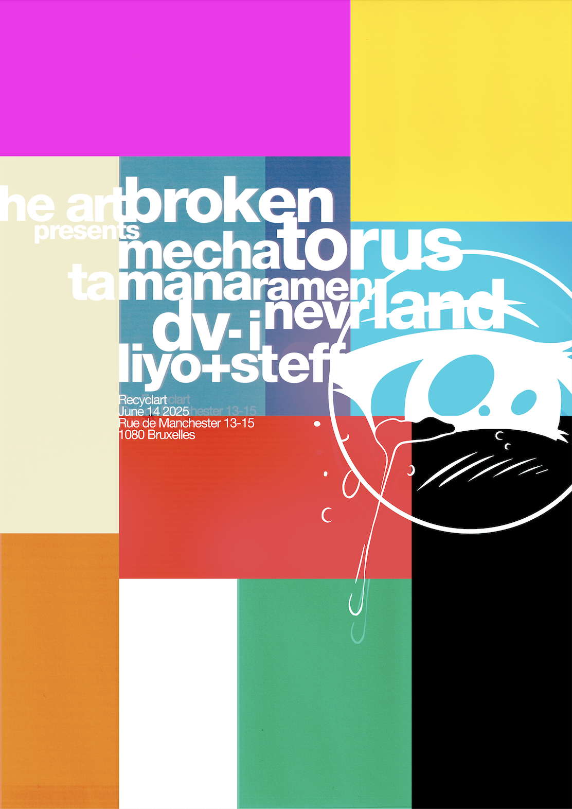 Promo van HE4RTBROKEN with MechaTorus, tamanaramen, DV-i, in opdracht van Recyclart en HE4RTBROKEN