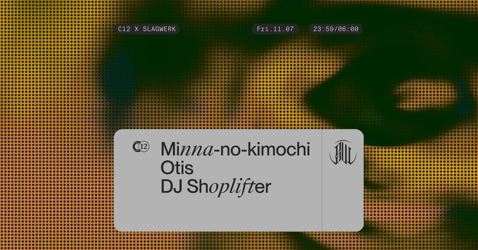 Promo van C12 x Slagwerk Minna-no-kimochi Otis DJ Shoplifter, in opdracht van C12