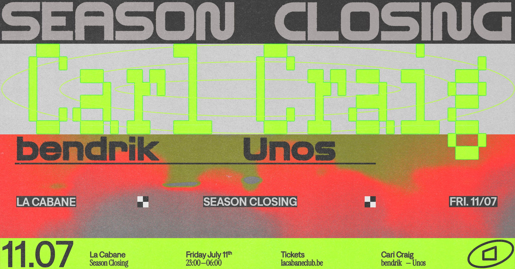 Artwork van La Cabane • Season Closing | CARL CRAIG, in opdracht van La Cabane