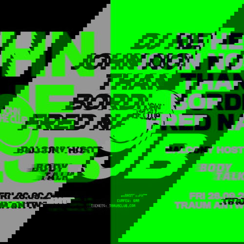 Promo van TRAUM x JOHN THE CLUB w/ DJ HELL, in opdracht van John Noseda en Traum