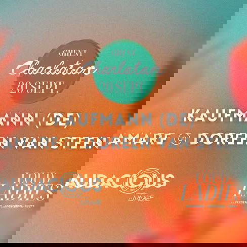 Promo van AUDACIOUS x LOUD LADIES invite Kaufmann & Doreen verjaart, in opdracht van Café Charlatan, Loud.Ladies.Belgium, Audacious, AMARE en Doreen Van Steen