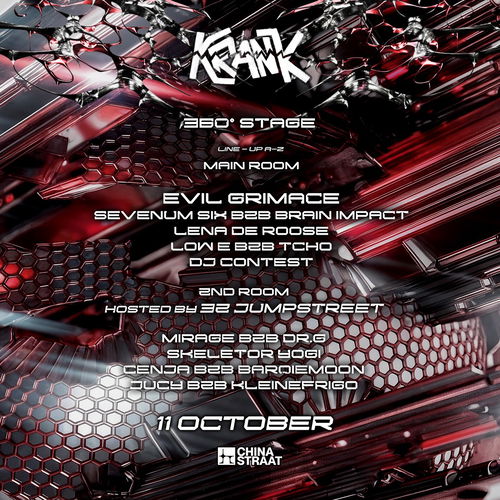 Promo van KRANK 360 STAGE Pres. Evil Grimace, in opdracht van KRANK en Chinastraat