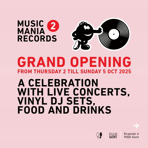 Promo van Grand Opening Music Mania Records 2, in opdracht van Music Mania Gent en Johannes Is Zijn Naam