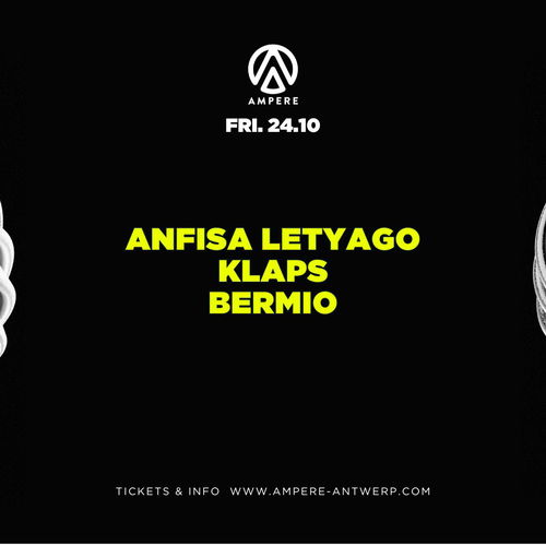 Promo van Ampere presents: Anfisa Letyago, Klaps, Bermio, in opdracht van Ampere en Bermio