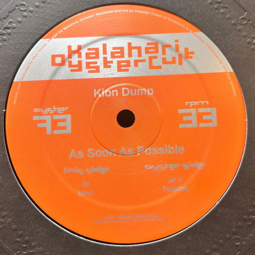 Artwork van As Soon As Possible, in opdracht van Klon Dump