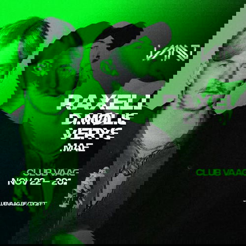 Promo van Club Vaag invites RAXELLER, in opdracht van Club Vaag