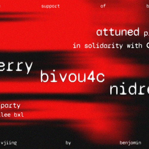 Promo van attuned presents: a solidarity party for casalina, in opdracht van Attuned Collectif, BOOM - Café associatif, BenRichard, LaVallée en Collectif Building Social Resilience - Casalina