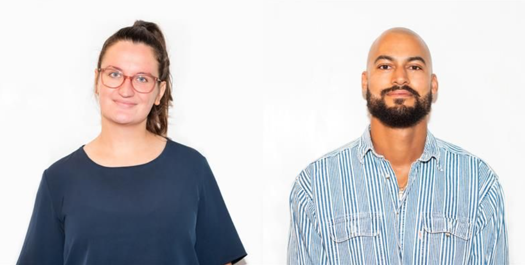 Marieke te Poele en Elvin Usidame