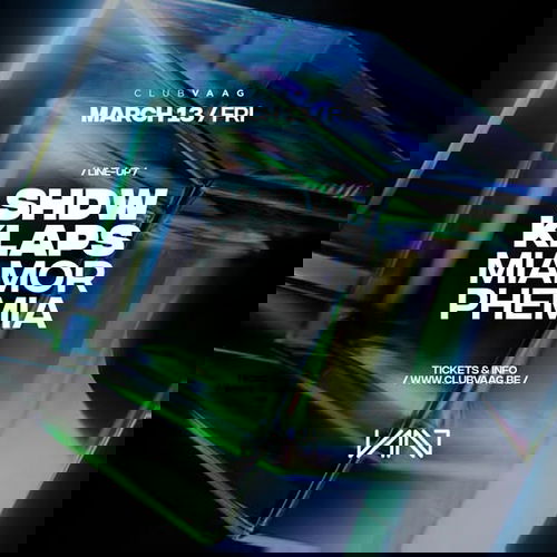 Promo van Club Vaag invites SHDW &amp; KLAPS, in opdracht van Club Vaag