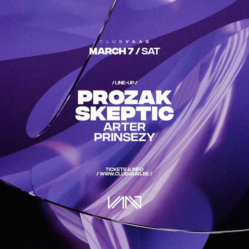 Promo van Club Vaag invites PROZAK &amp; SKEPTIC, in opdracht van Club Vaag