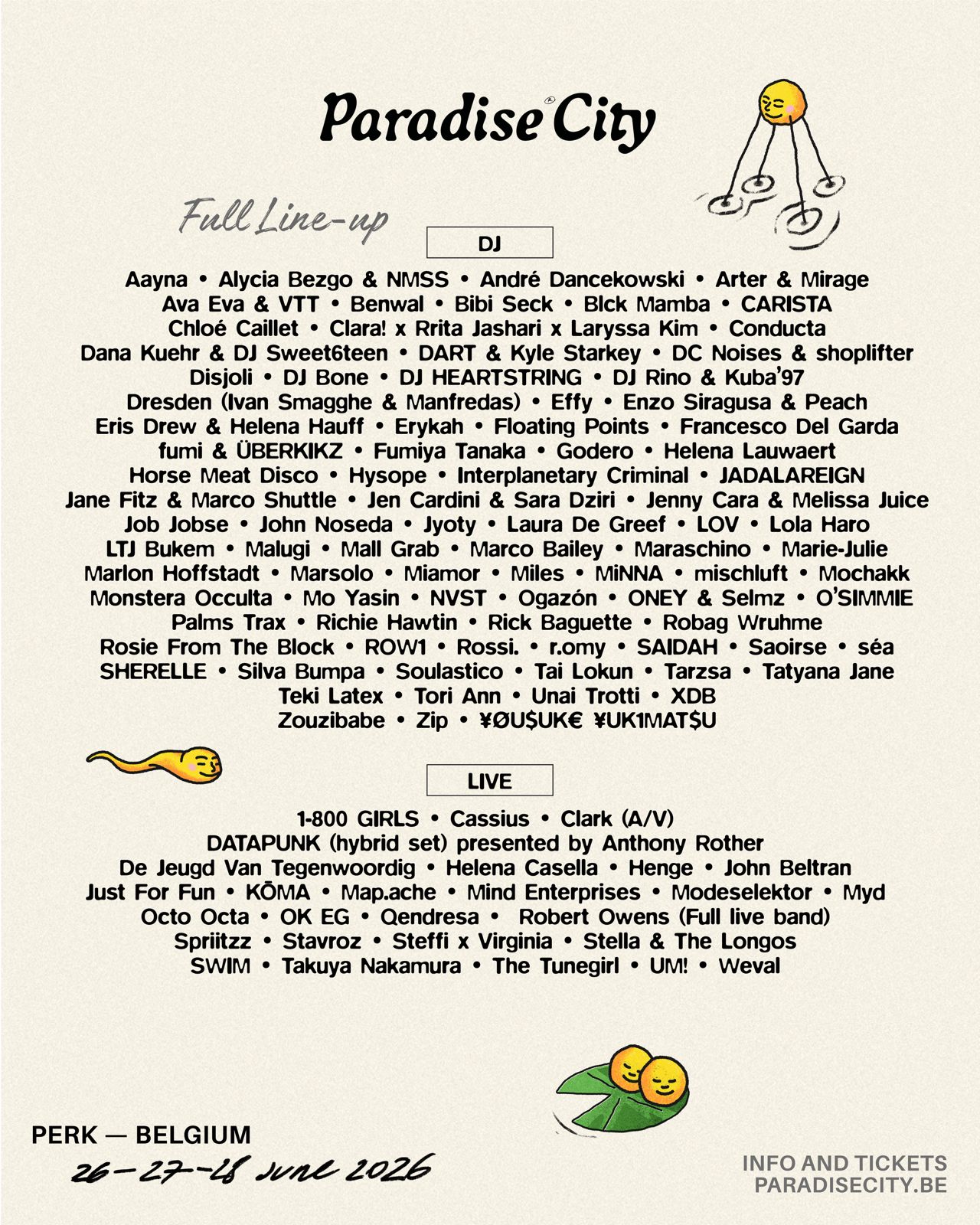 Artwork van Paradise City Festival 2026, in opdracht van Paradise City Festival