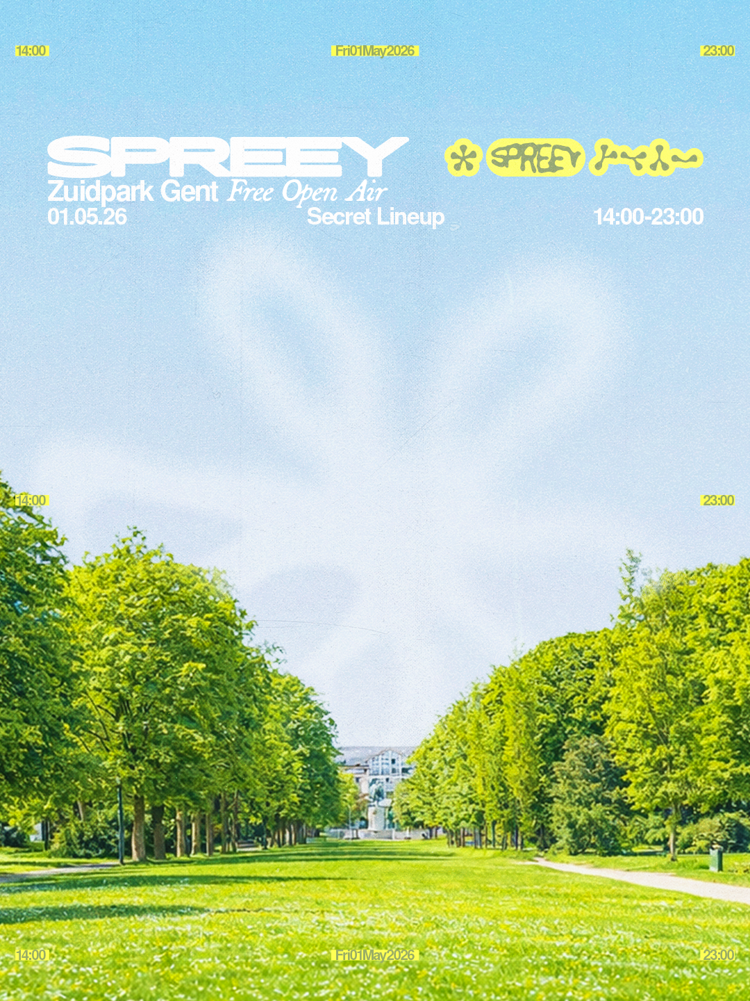 Artwork van SPREEY Free Open Air ✱ Zuidpark Gent, in opdracht van Spreey