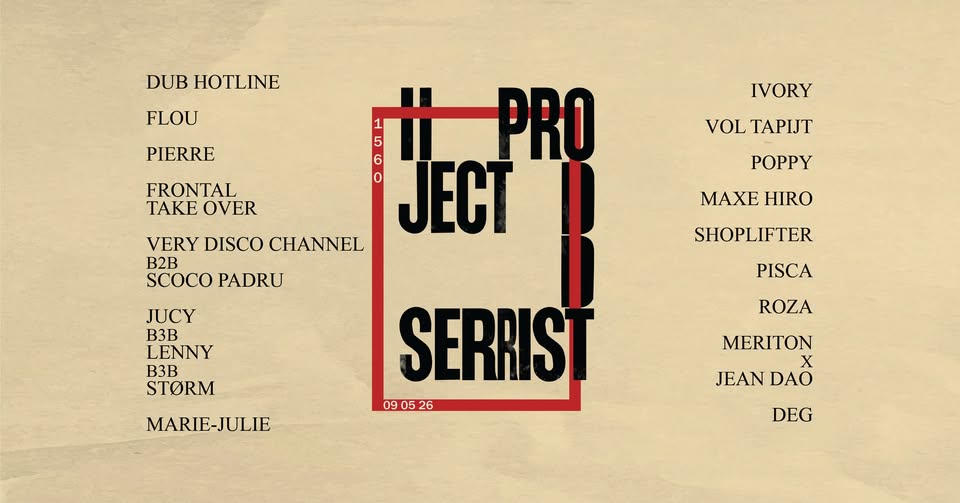 Promo van Project Serrist, in opdracht van Kontrol, VIEF en XER Events