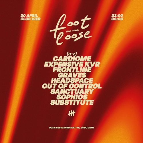 Promo van Footloose Club Vier - Headspace (Hiraeth &amp; Istoria), Out Of Control, Sophics, Cardiome + more, in opdracht van Footloose DnB