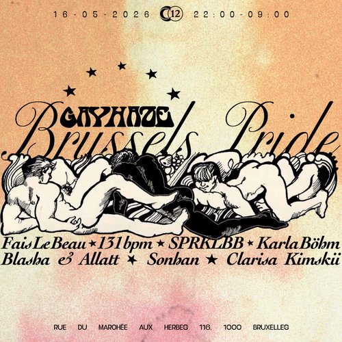 Promo van C12 x Gay Haze 9 HRS Pride w/ Clarisa Kimskii, 131 BOM, Fais Le Beau, Karla Böhm and more, in opdracht van C12 Space