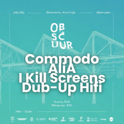 Promo van Obscuur 𝘹 Blender w/ Commodo, AliA, I Kill Screens &amp; Dub-Up Hifi, in opdracht van Obscuur