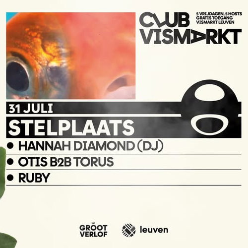 Promo van CLUB VISMARKT | Stelplaats With HANNAH DIAMOND, Torus x Otis &amp; Ruby, in opdracht van Het Groot Verlof, Stad Leuven en Stelplaats