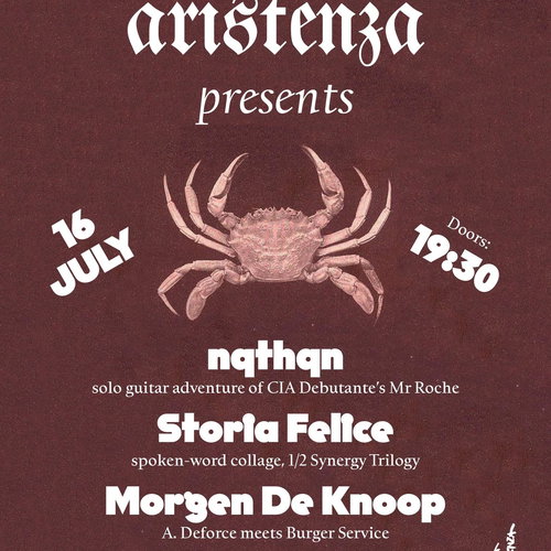 Promo van Futuranniversaristenza: nqthqn + Storia Felice + Morgen De Knoop, in opdracht van Futura Resistenza
