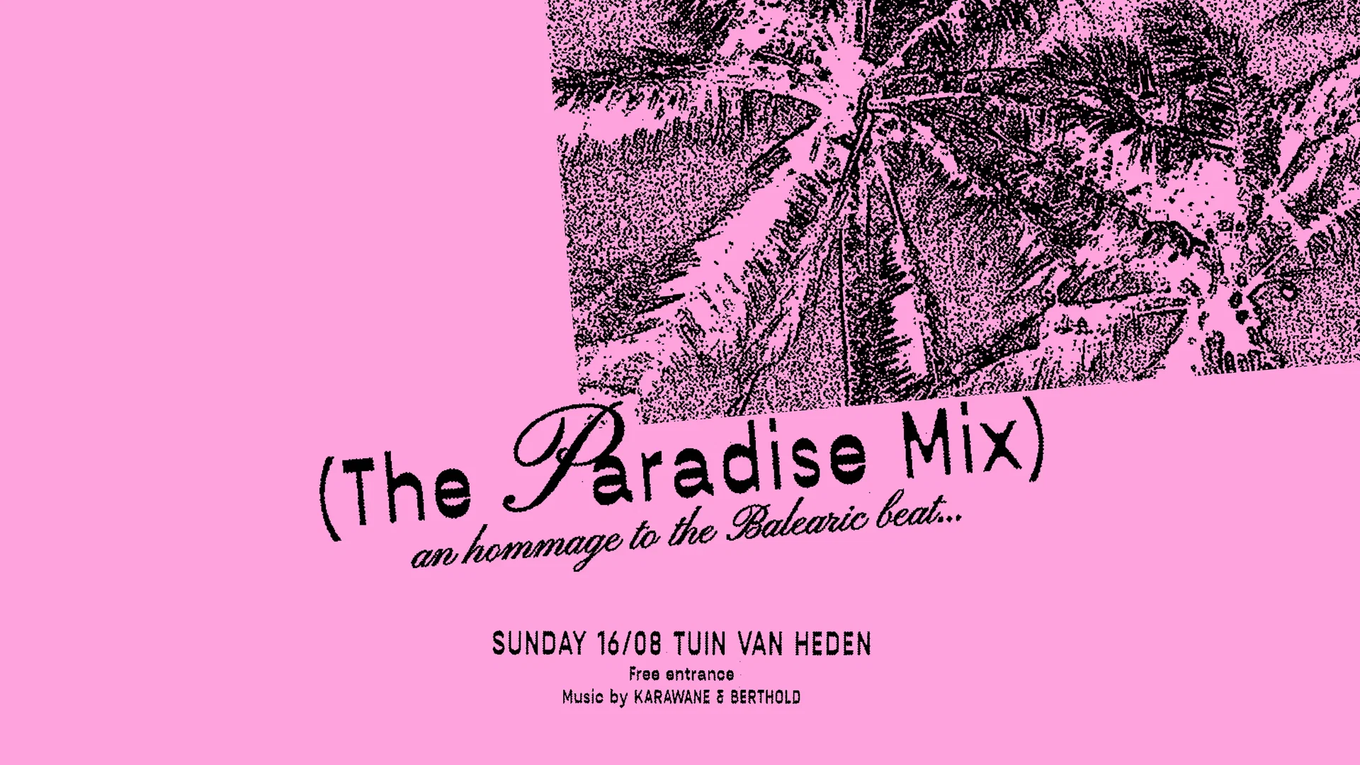 Artwork van (The Paradise Mix): an hommage to the Balearic beat, gemaakt door Brecht Nijssen