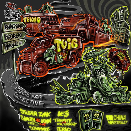 Promo van TEKNO TUIG @Chinastraat #2, in opdracht van Ben Oît, Daan Vnh, Ward Laporte en Raf Gillisjans